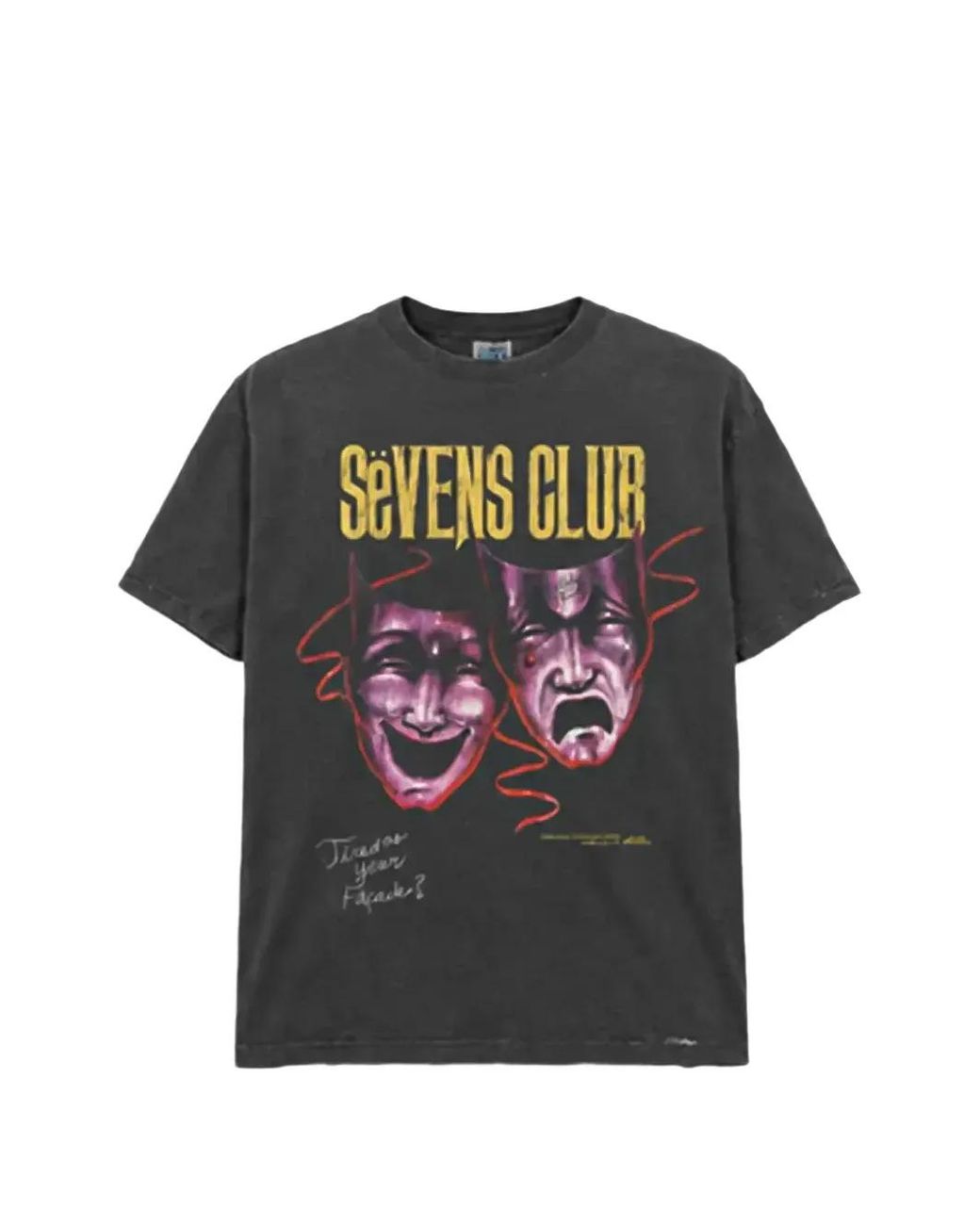 Triple Sevens Black T-Shirt Optical Délavé for men