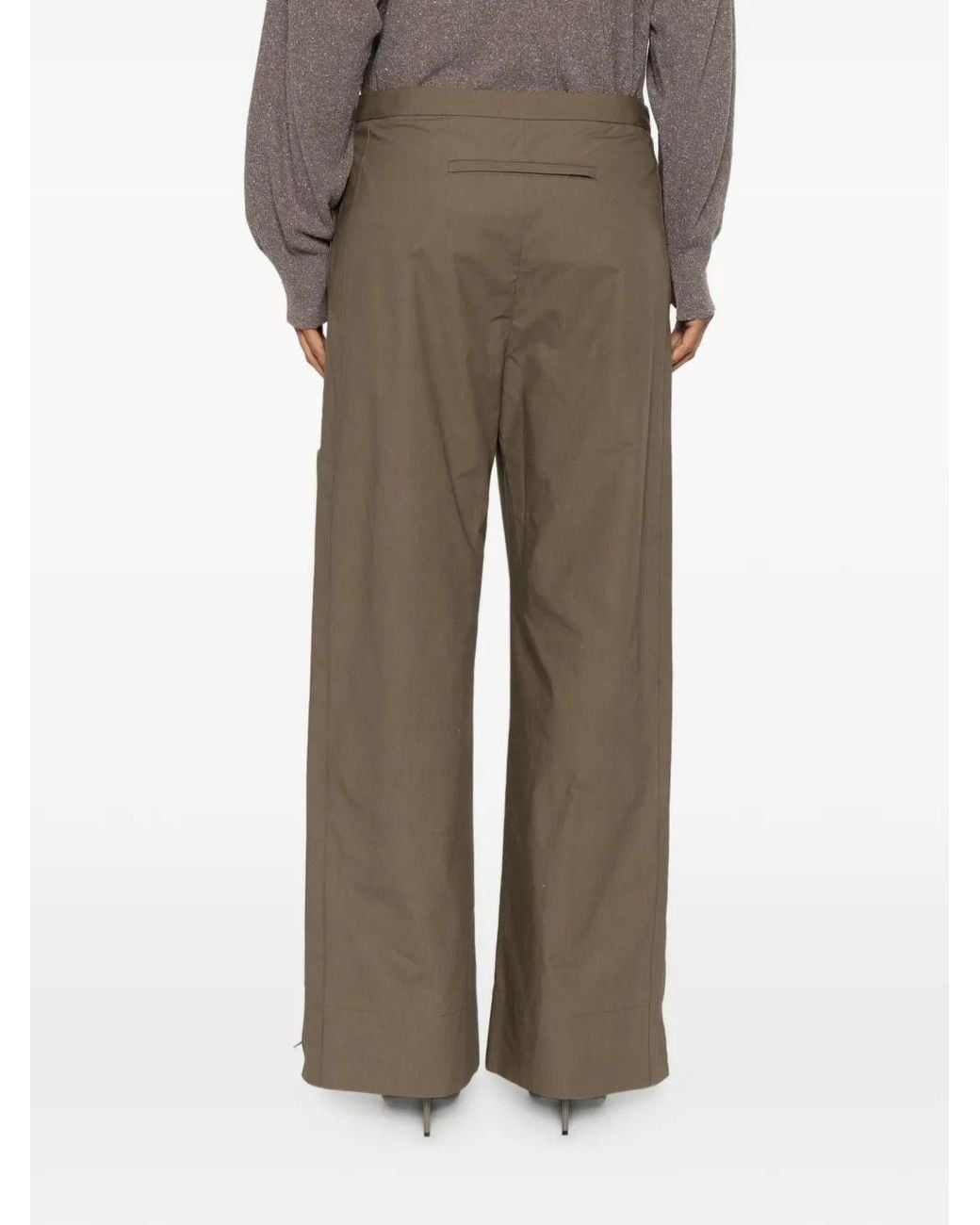Calvin Klein Brown Gemma Zipped-Cuff Trousers