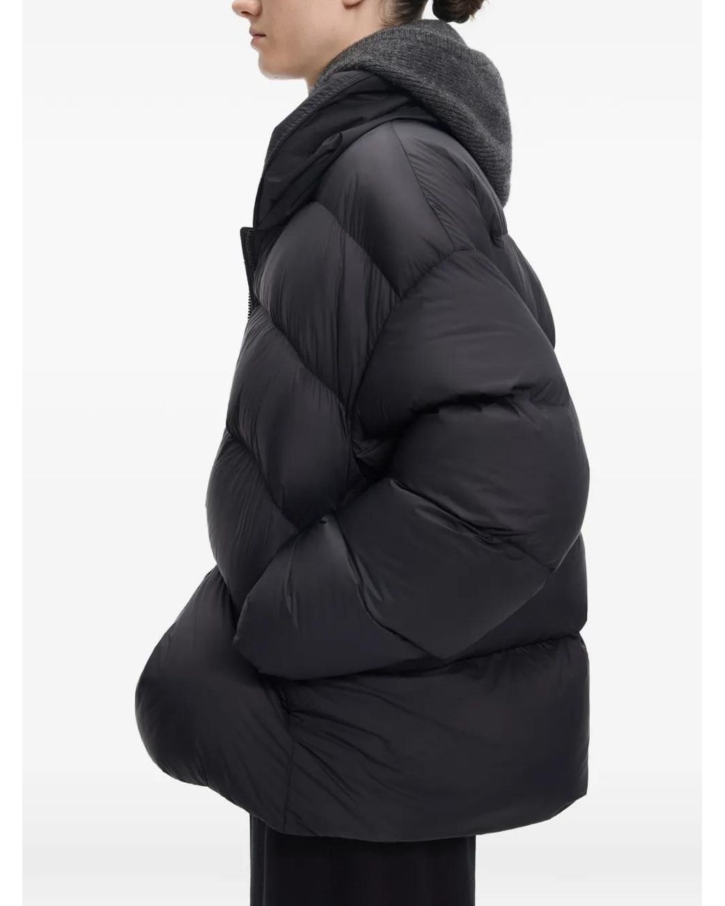 JNBY Black Quilted Drawstring Down Jacket