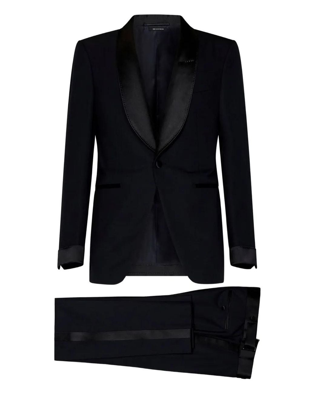 Tom Ford Black Wool Suit for men