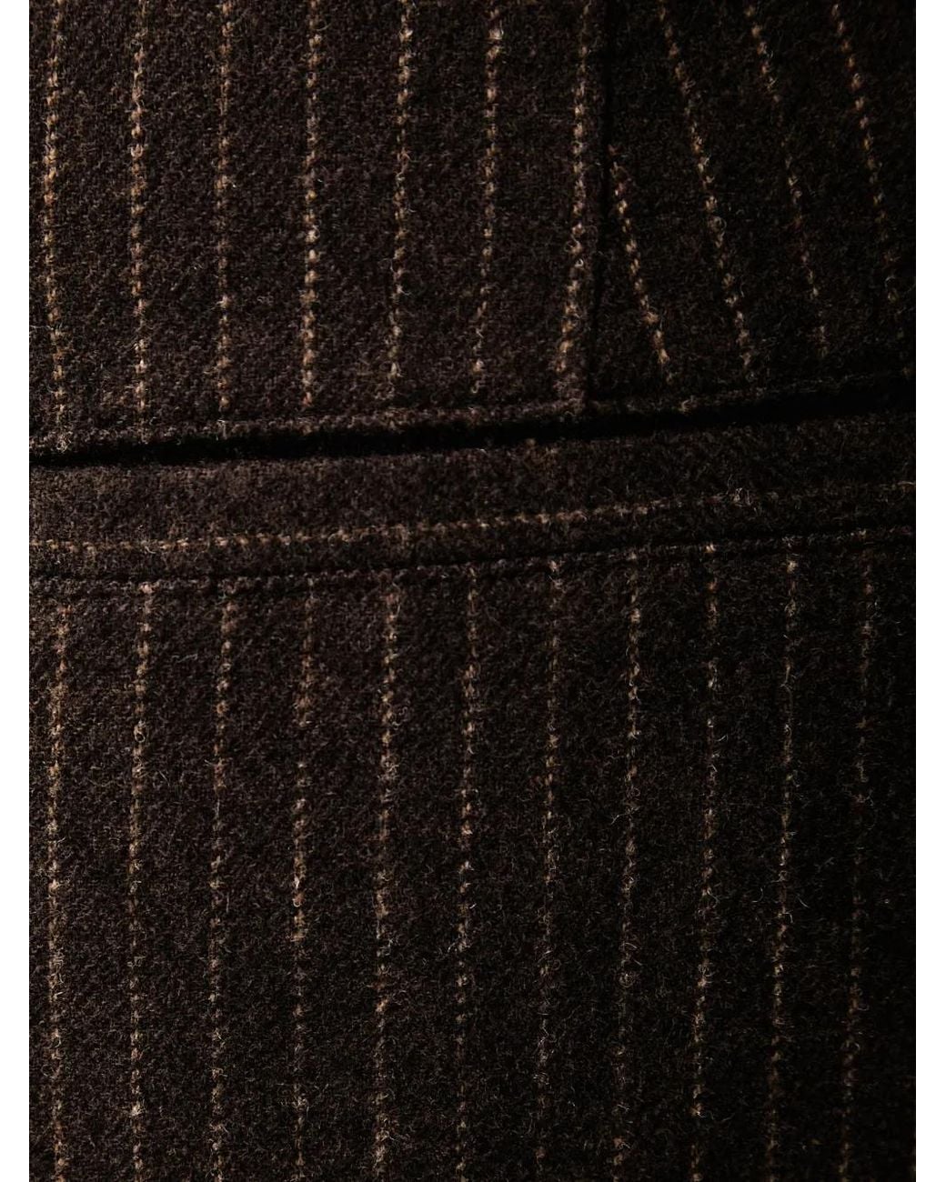 Sessun Black Orozco Pinstripe-Pattern Pleated Trousers