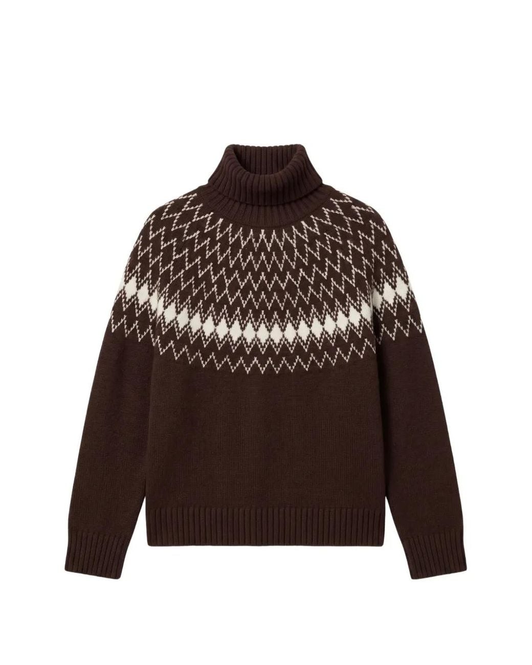 Chinti & Parker Brown Roll-Neck Sweater