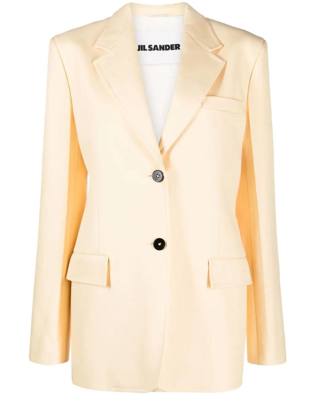 Jil Sander Natural Cotton-Twill Blazer
