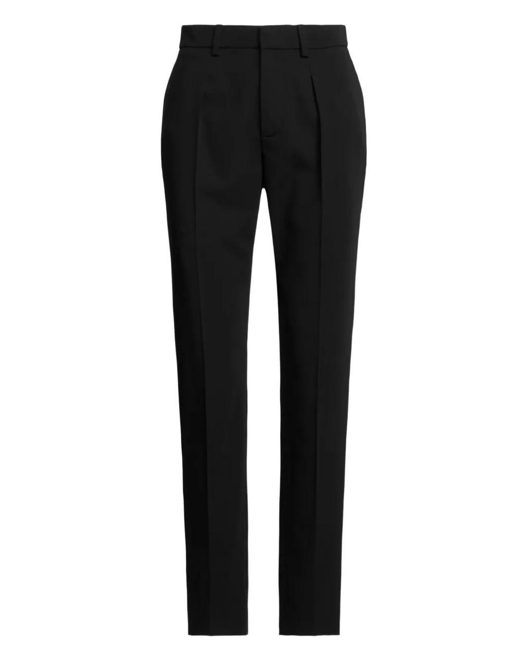 Ralph Lauren Black Pleated Wool Trousers
