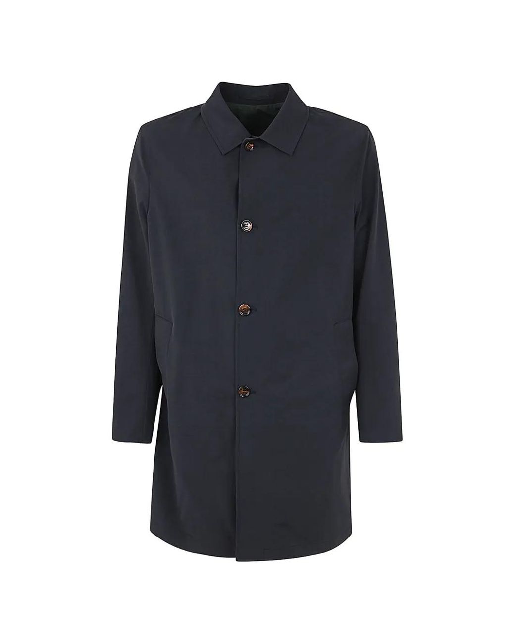 KIRED Blue Button Trench Coat for men