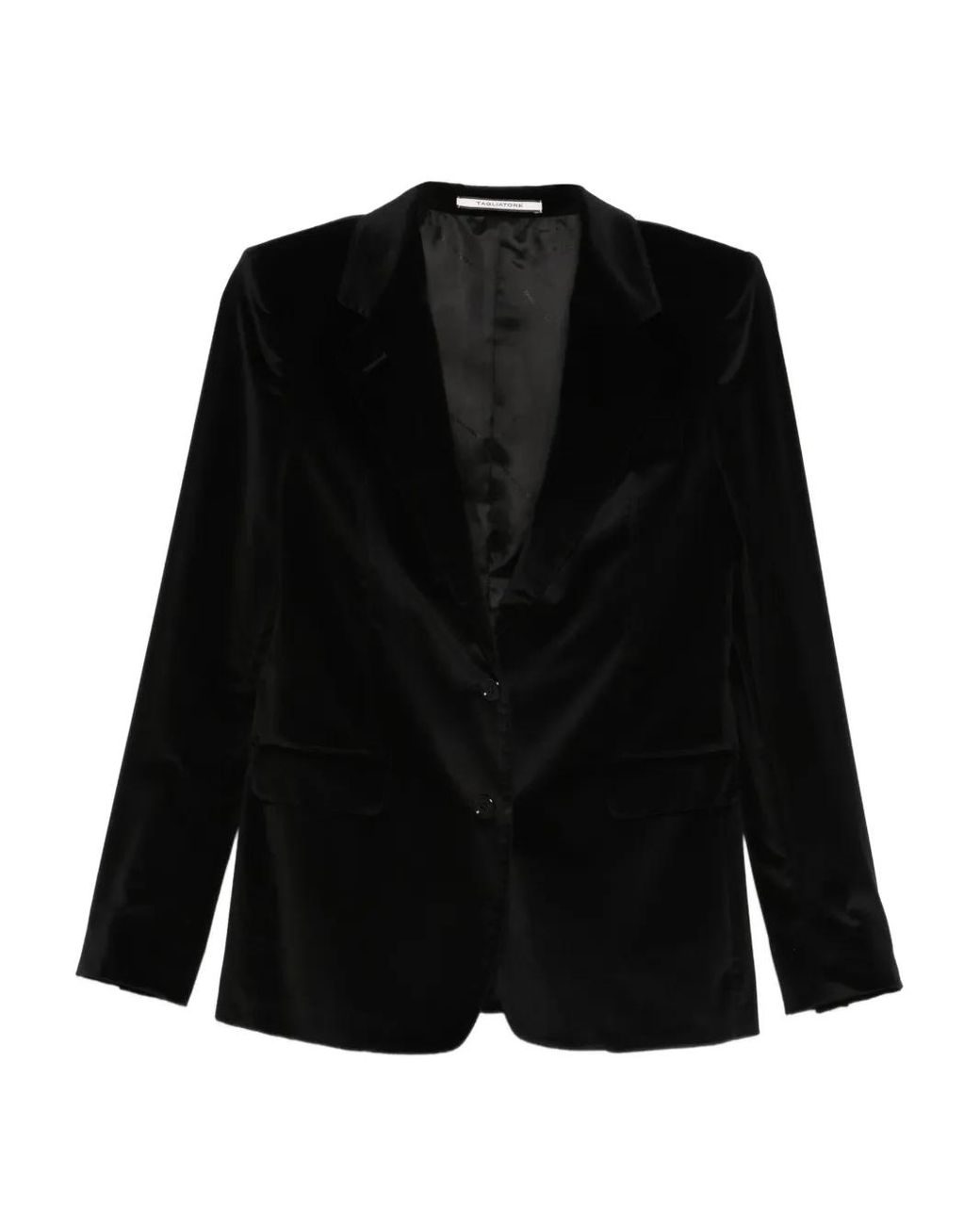 Tagliatore Black Velvet Button Blazer