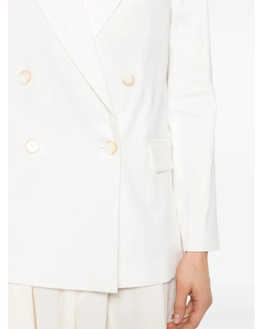 Joseph White Double-Breasted Blazer