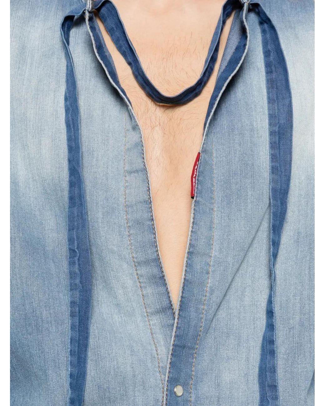 DSquared² Blue Long-Sleeves Denim Shirt for men