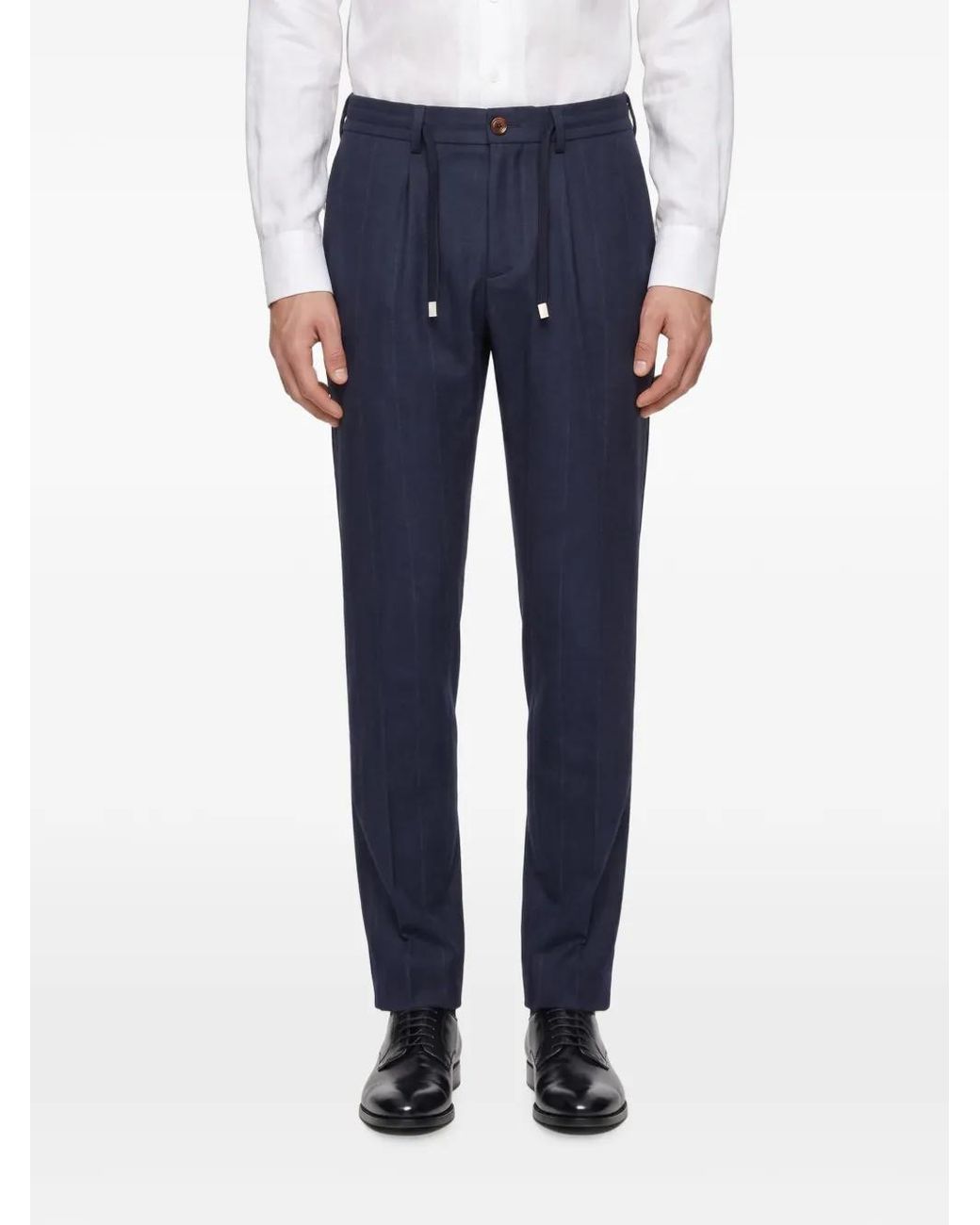 Eleventy Blue Pinstripe-Pattern Suit for men
