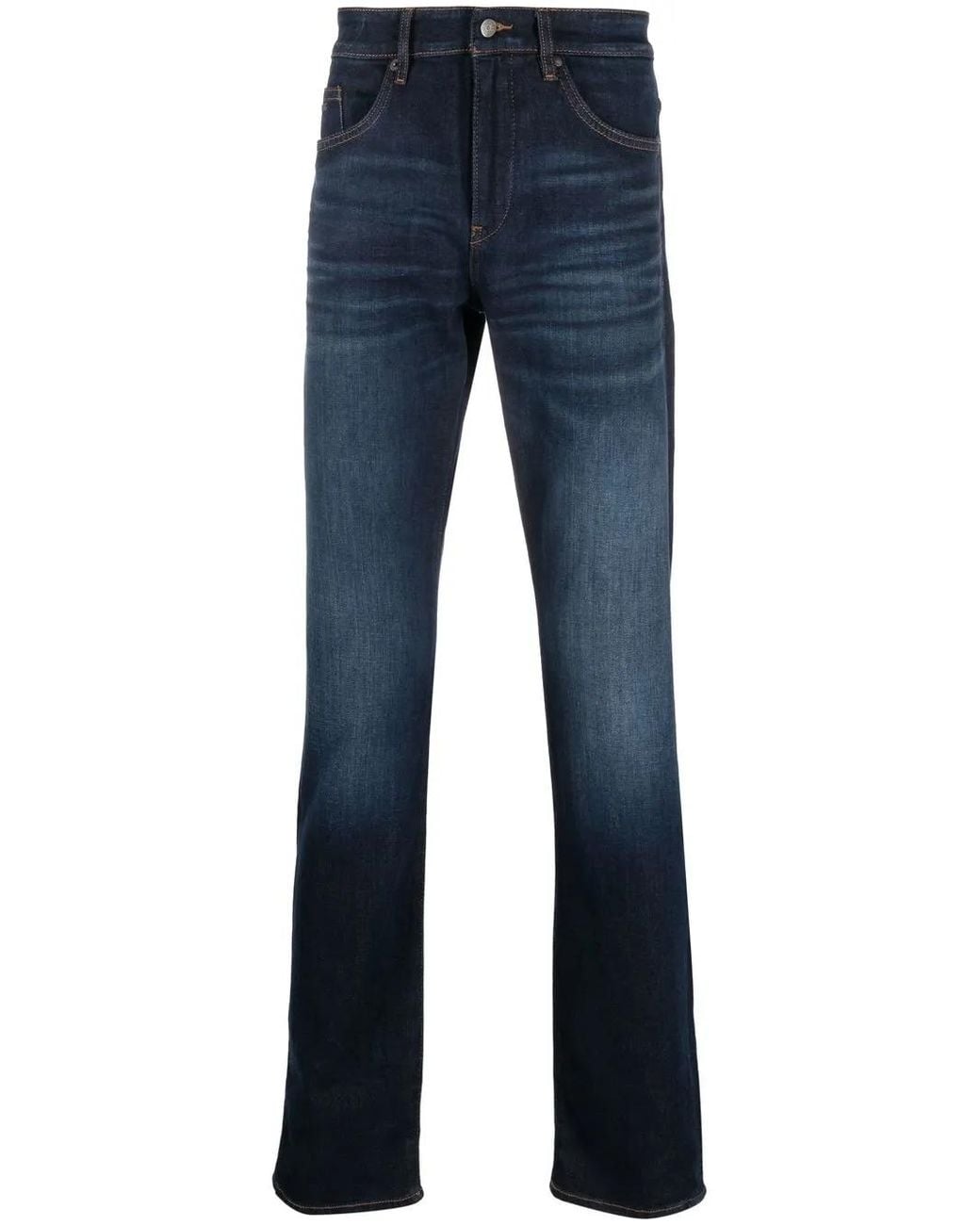 Boss Blue Boss Washed Straight-leg Jeans for men