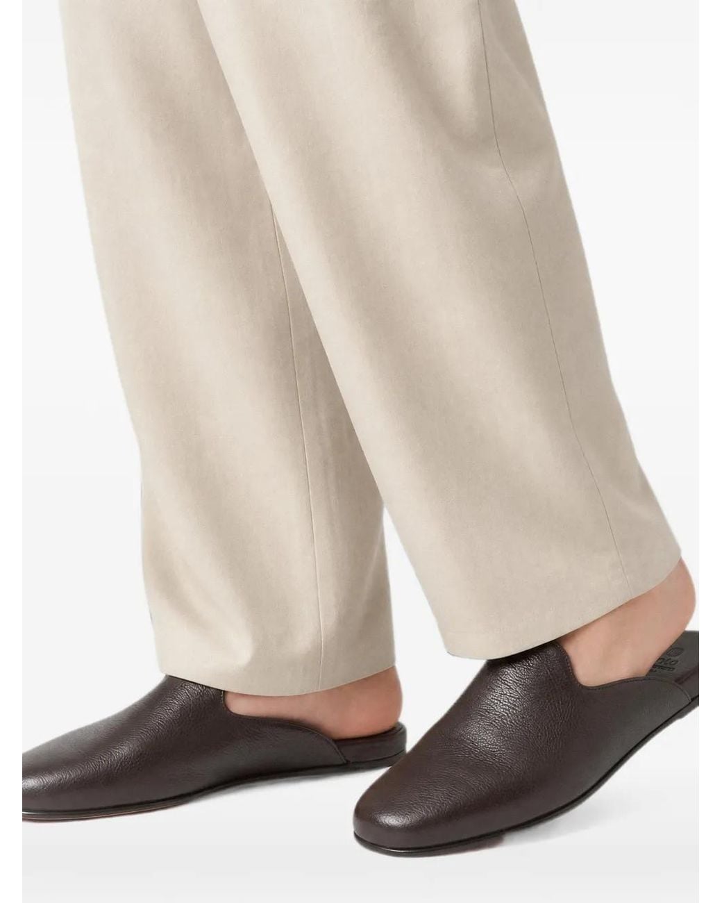 Scarosso Black Atlas Travel Grained Leather Slippers