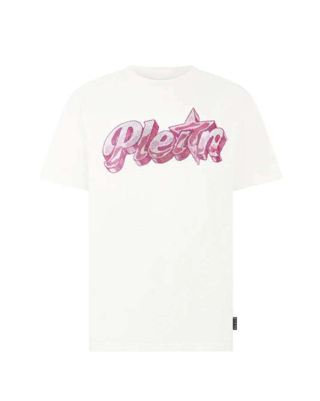 Philipp Plein Pink Round Neck T-Shirt Gummy Plein Stones for men