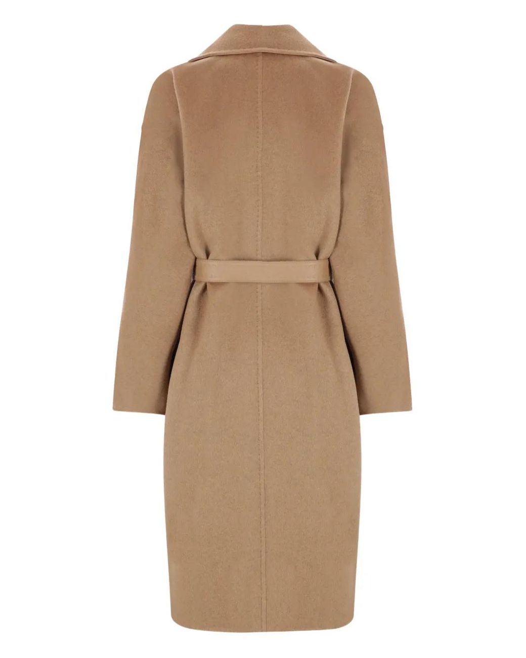 Max Mara Natural Vale Peak-Lapel Belted Coat