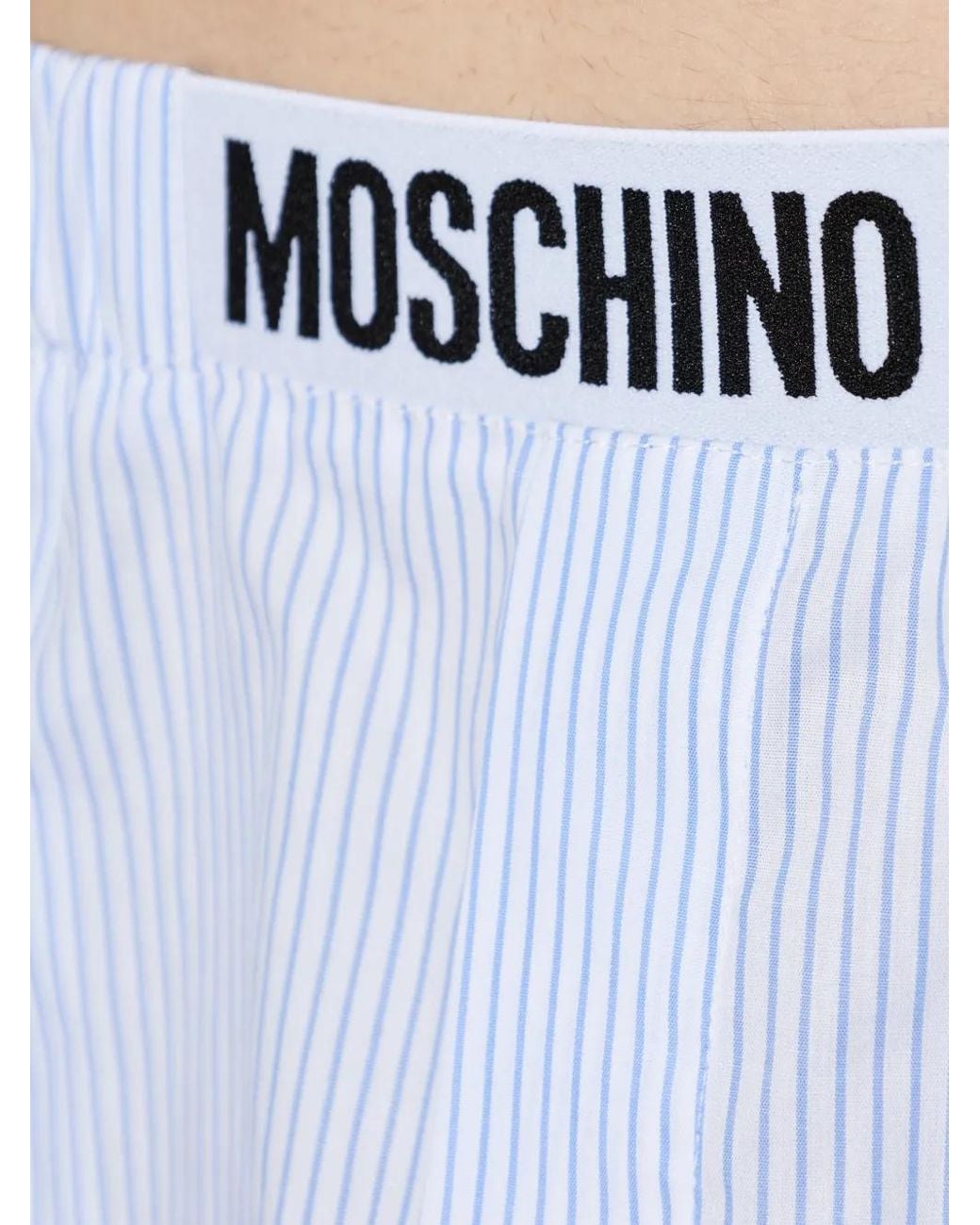 Moschino Gray Striped Pajama Set (Set Of Two) for men