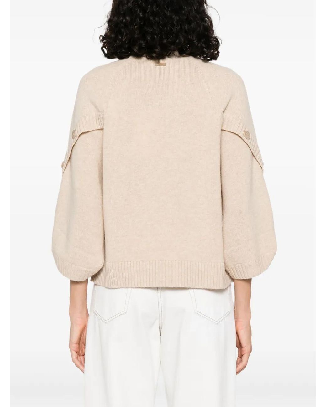 Pull À Col Ras De Cou Max Mara en coloris Natural