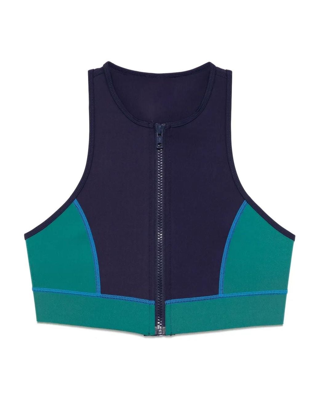 Duskii Blue Neoprene High-Neck Surf Top
