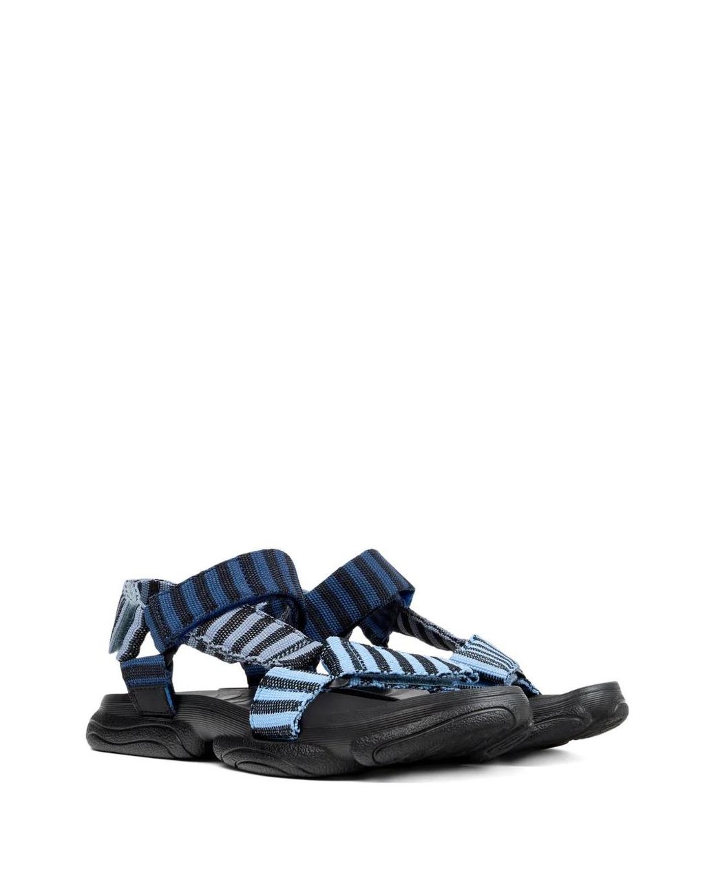 Camper Blue Striped Karst Sandals