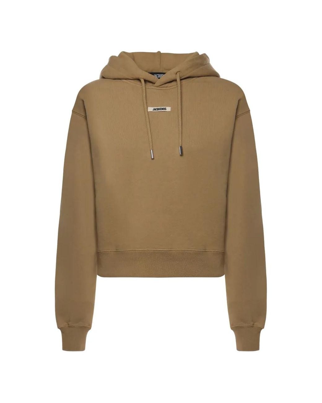 Jacquemus Natural Logo-Plaque Hoodie