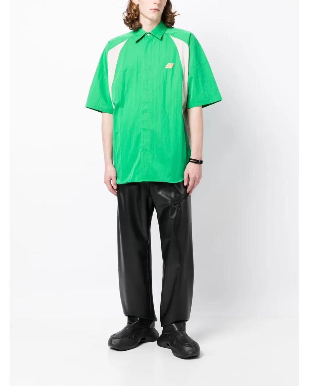 Ambush Green Logo-Patch Dolman-Sleeve Shirt for men