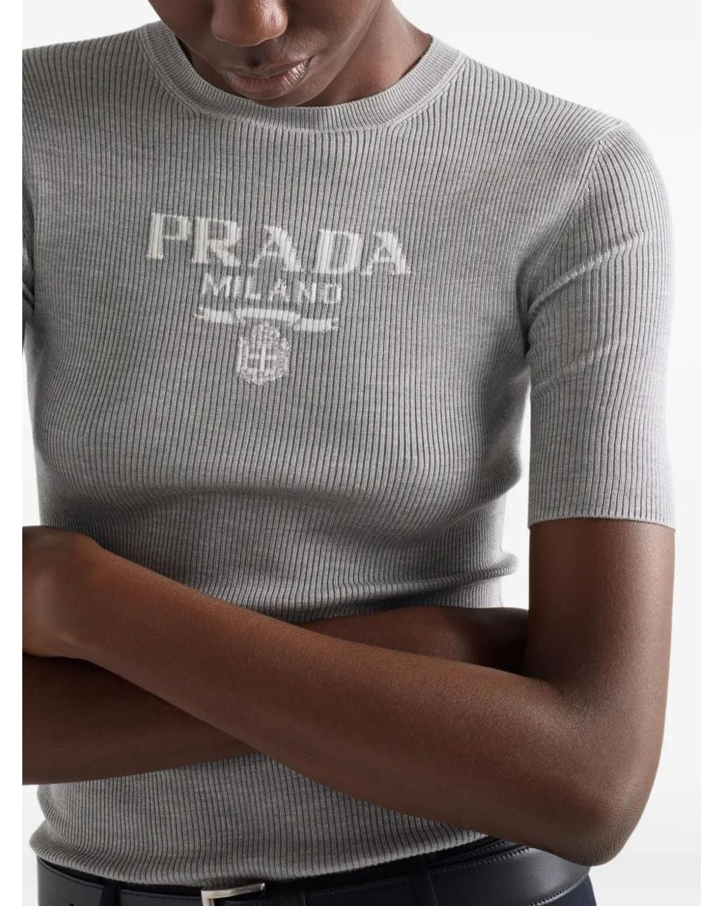 Top di Prada in Gray