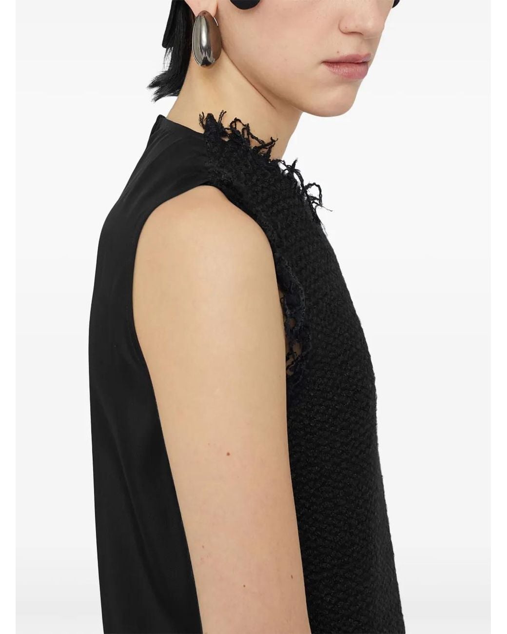 Jil Sander Black Panelled Vest