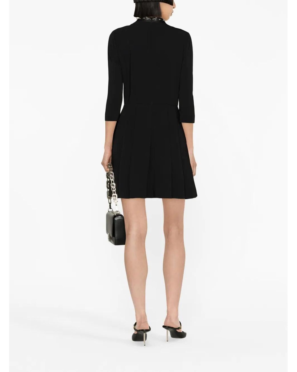 Moschino Black Spike-Stud Detail Minidress