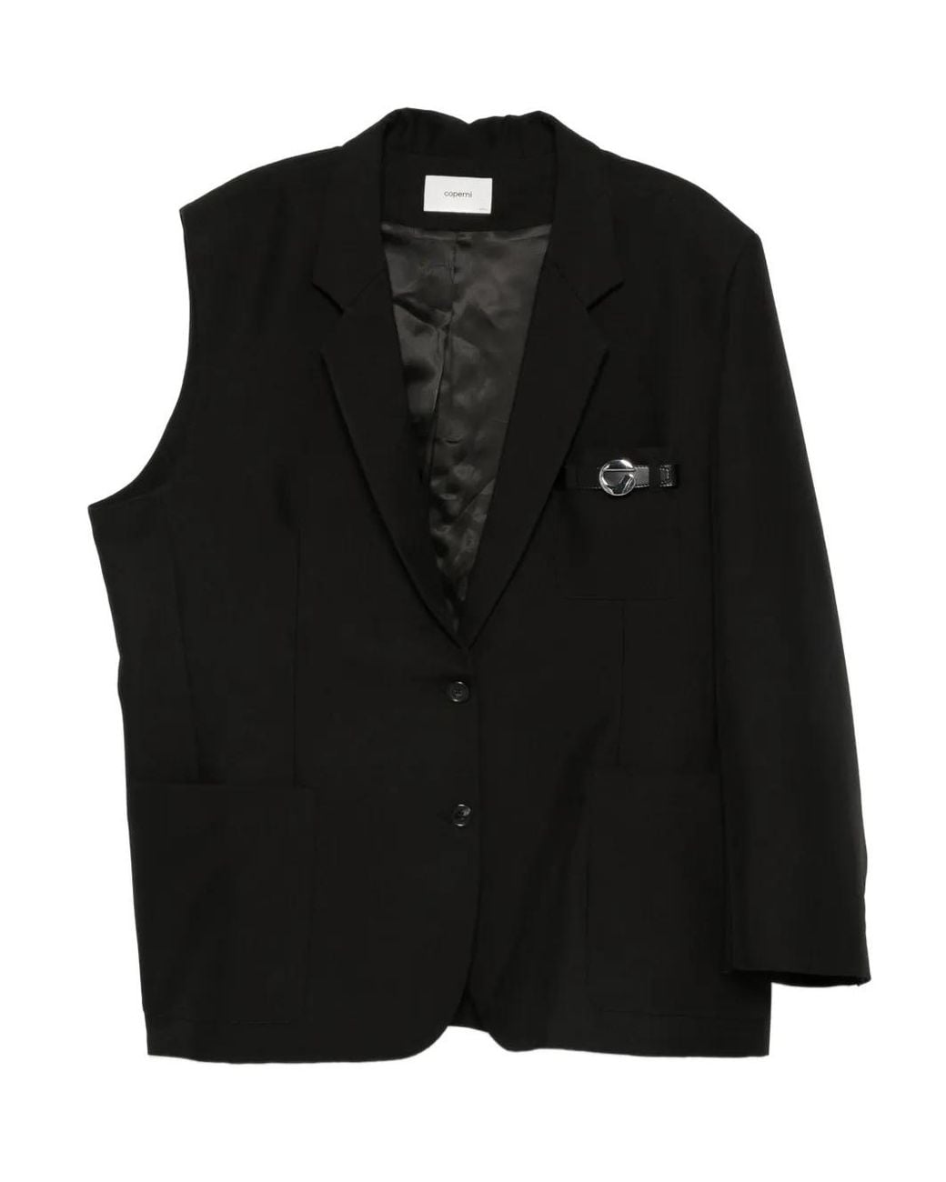 Blazer De Vestir Con Cinturón Coperni de hombre de color Black