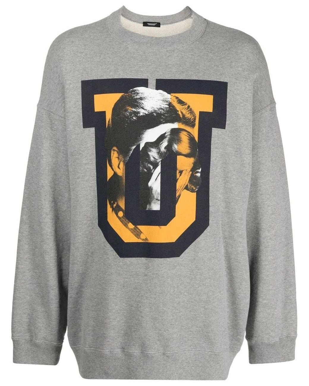 Undercover Gray Graphic-Print Sweatshirt for men