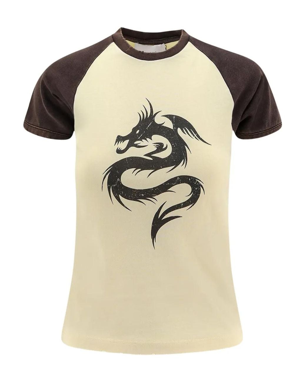 Coperni Natural Logo-Print Crew-Neck T-Shirt