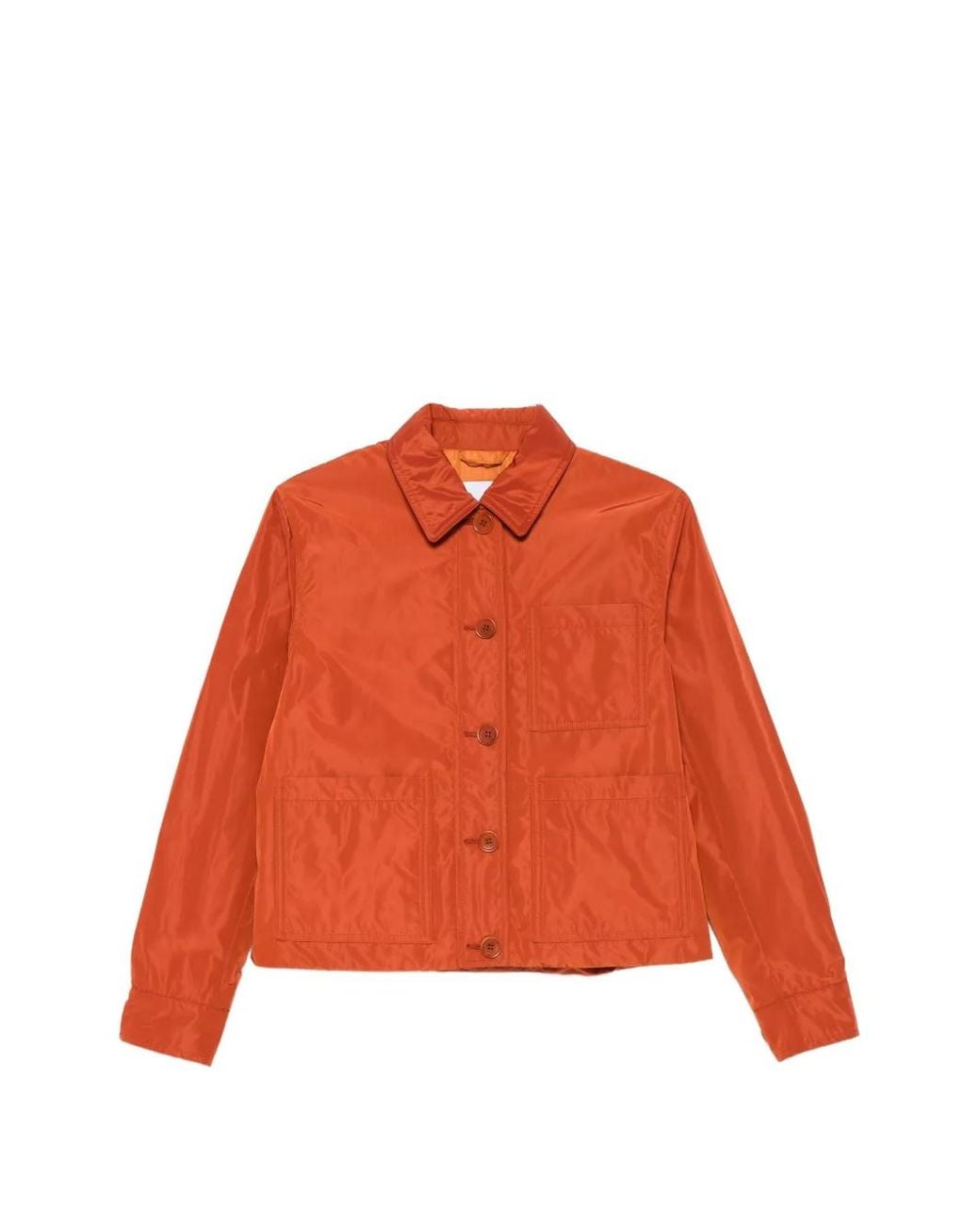 Aspesi Orange Patch-Pocket Button-Up Jacket