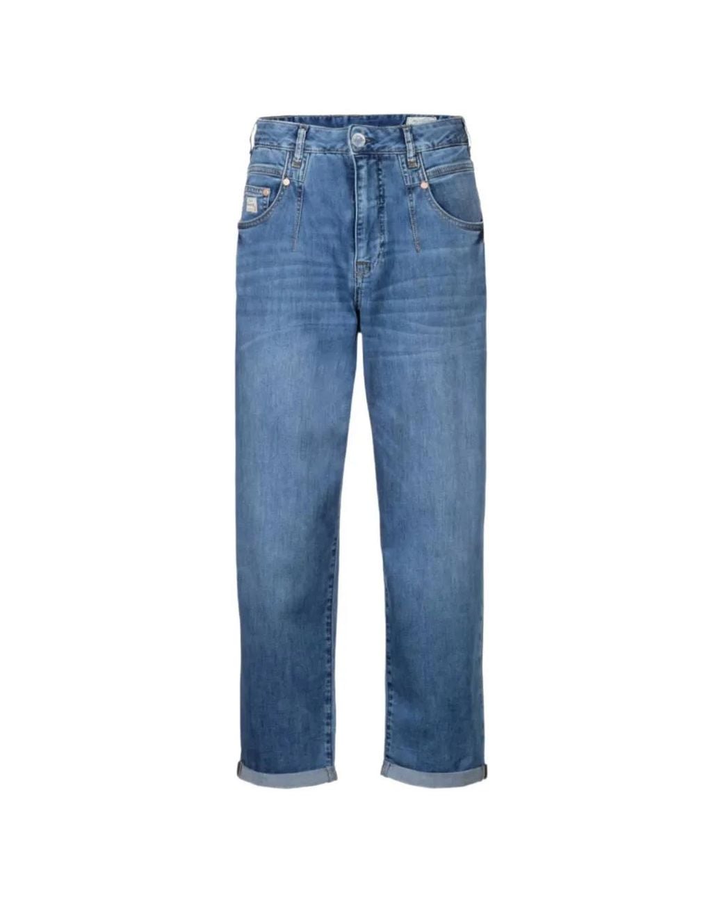 Herrlicher Blue Jean Brooke À Effet Usé