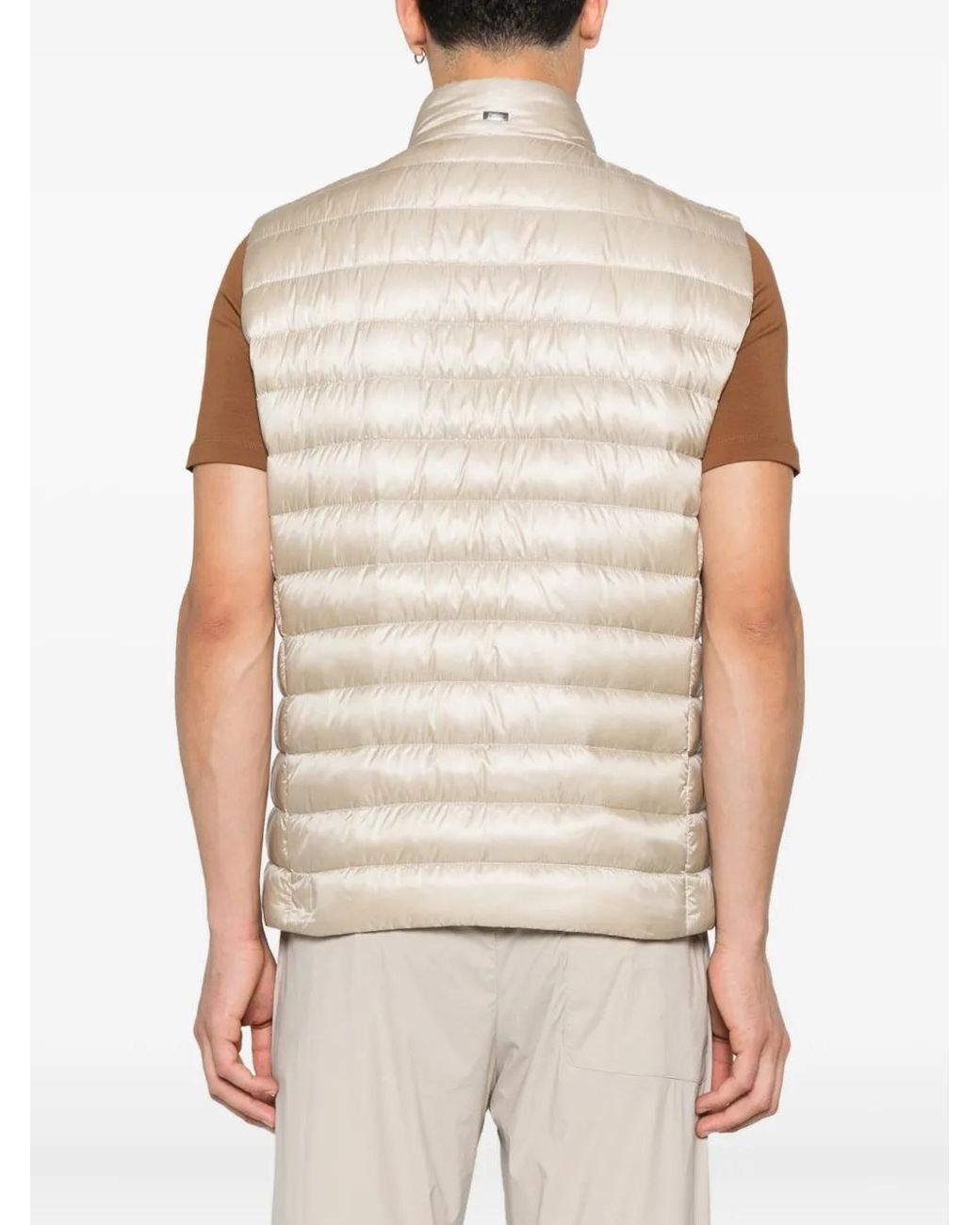 Herno Natural Quilted Zip-Front Gilet for men