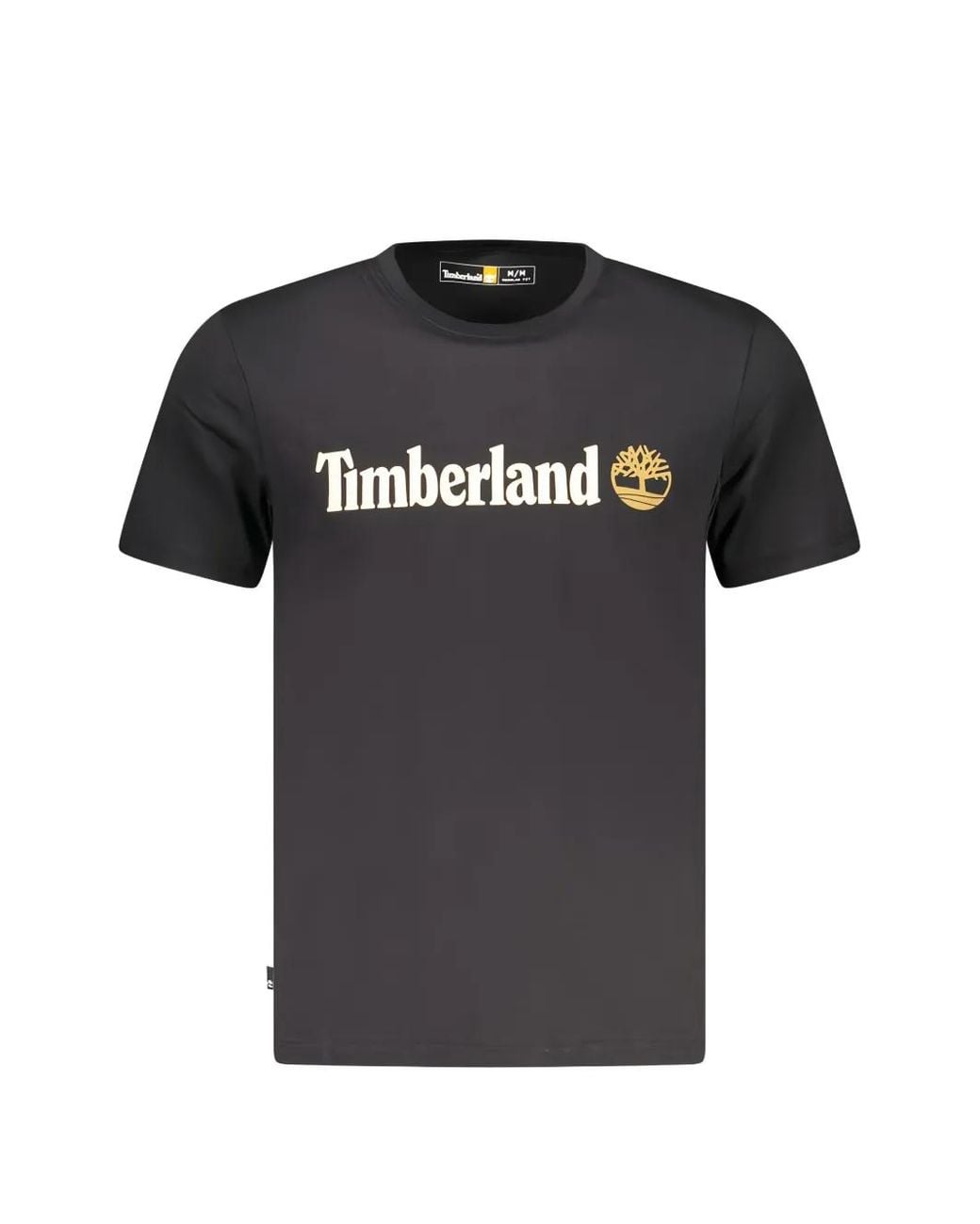 Timberland Black Linear-Logo T-Shirt for men