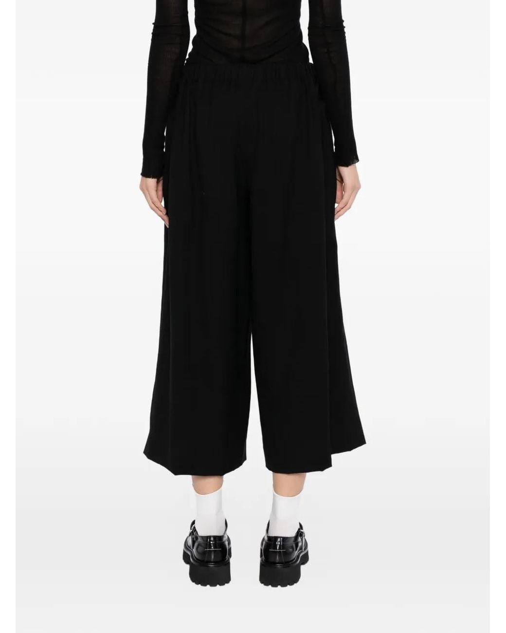 Comme des Garçons Black Elasticated-Waist Cropped Trousers