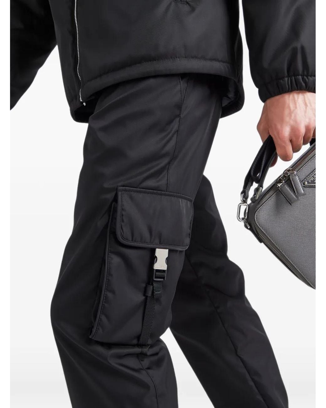Prada Black Re-Nylon Pants for men