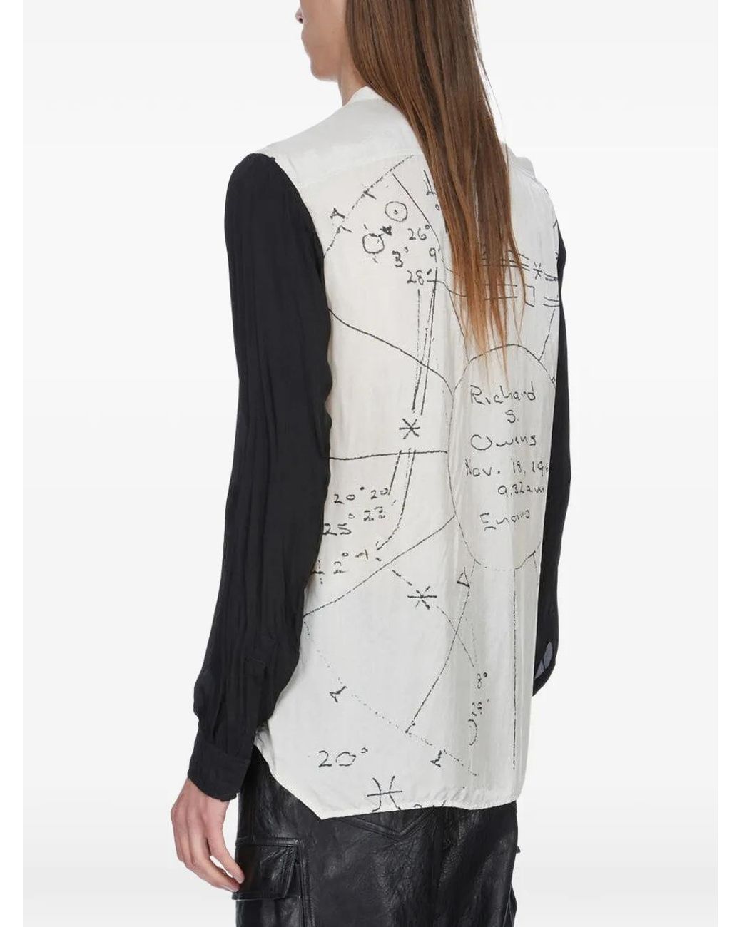 Rick Owens White Temple Larry Fogpocket Shirt for men