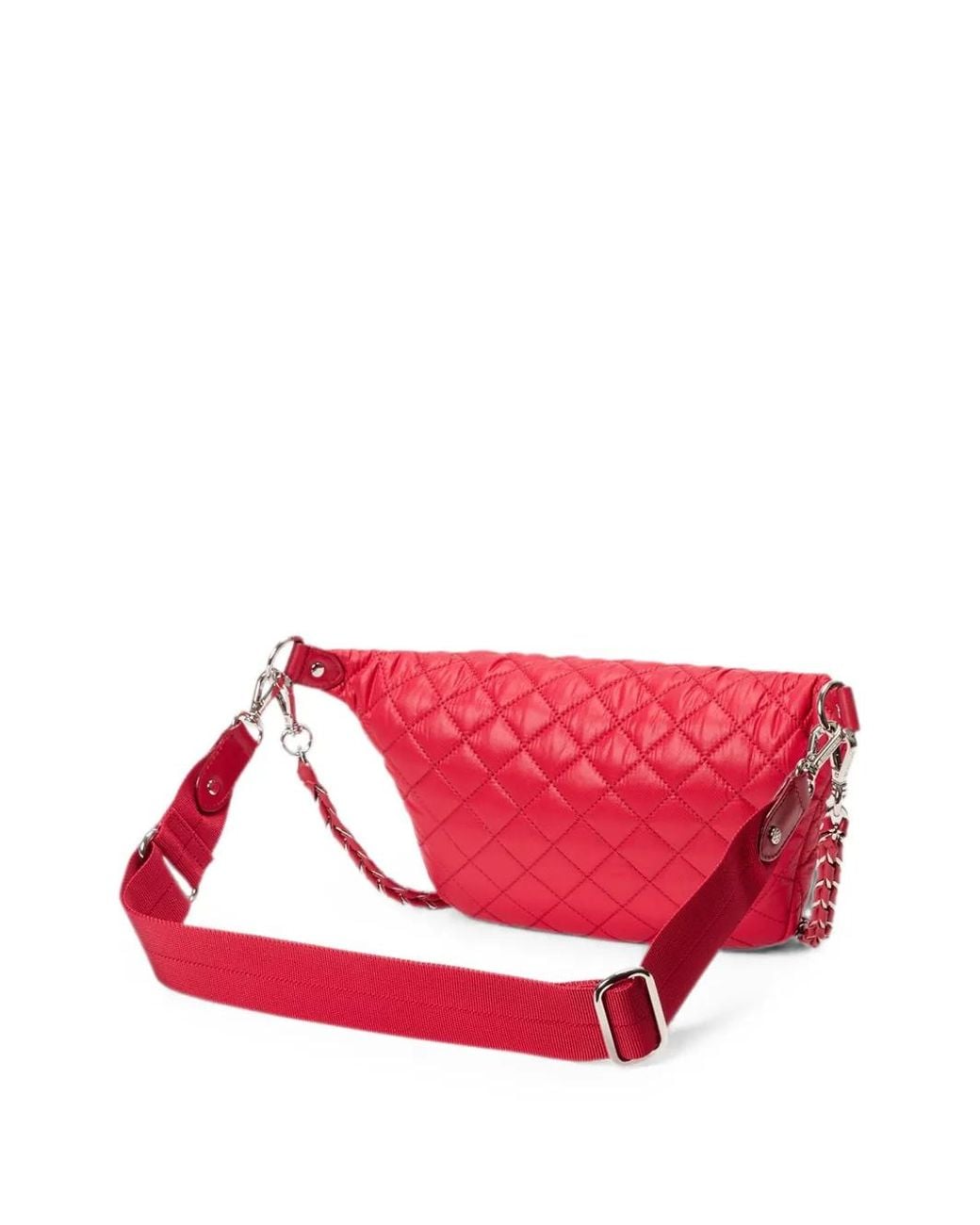 MZ Wallace Red Small Crosby Quilted Crossbody Bag