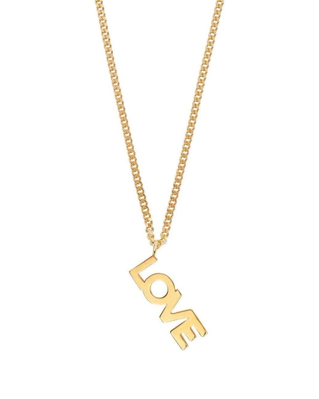 Burberry Vergoldete Halskette mit "Love"-Anhänger in Mettallic | Lyst AT