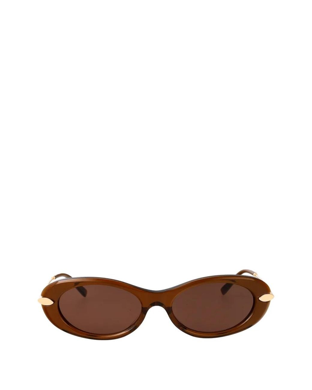 Givenchy Brown Bold Oval-Frame Sunglasses