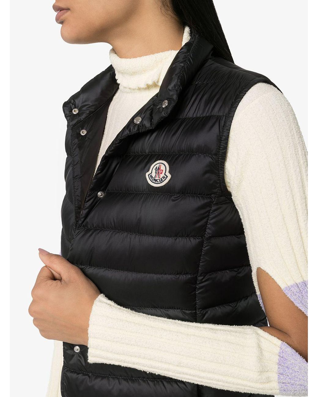 Moncler Synthetic Liane Quilted Down Gilet in Navy (Black) - Save 59% - Lyst