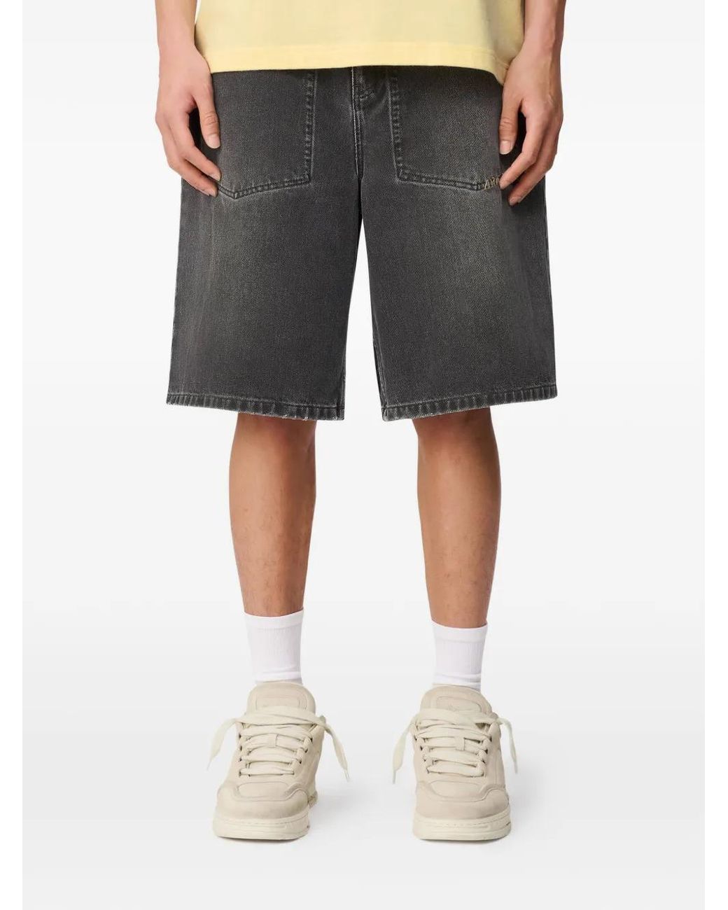 Axel Arigato Gray Invert Denim Shorts for men