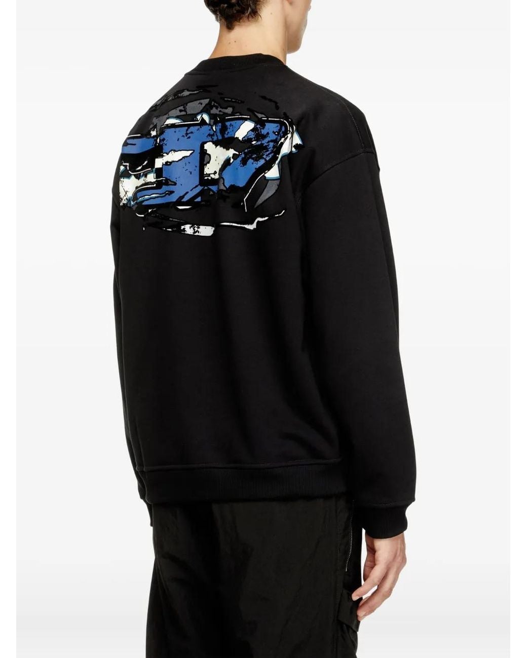 DIESEL Black S-Boxt-T2 Sweatshirt for men