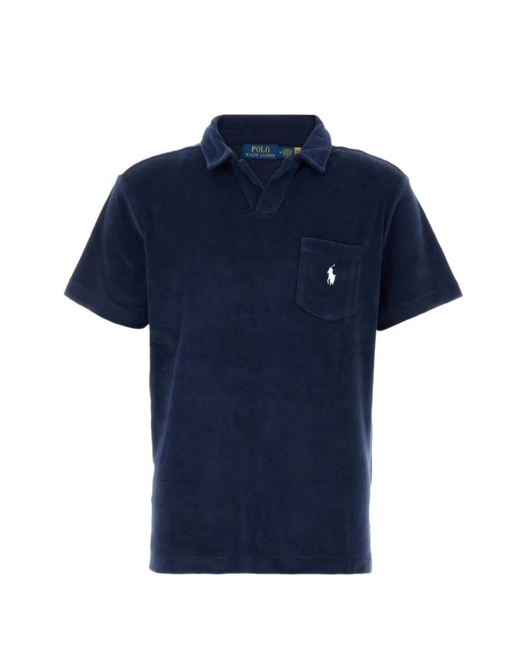 Polo Ralph Lauren Blue V-Neck Terry-Fabric T-Shirt for men