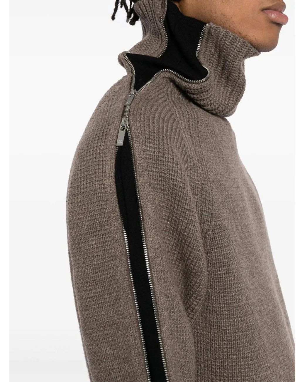 Helmut Lang Brown Suitcase Turtleneck Jumper for men