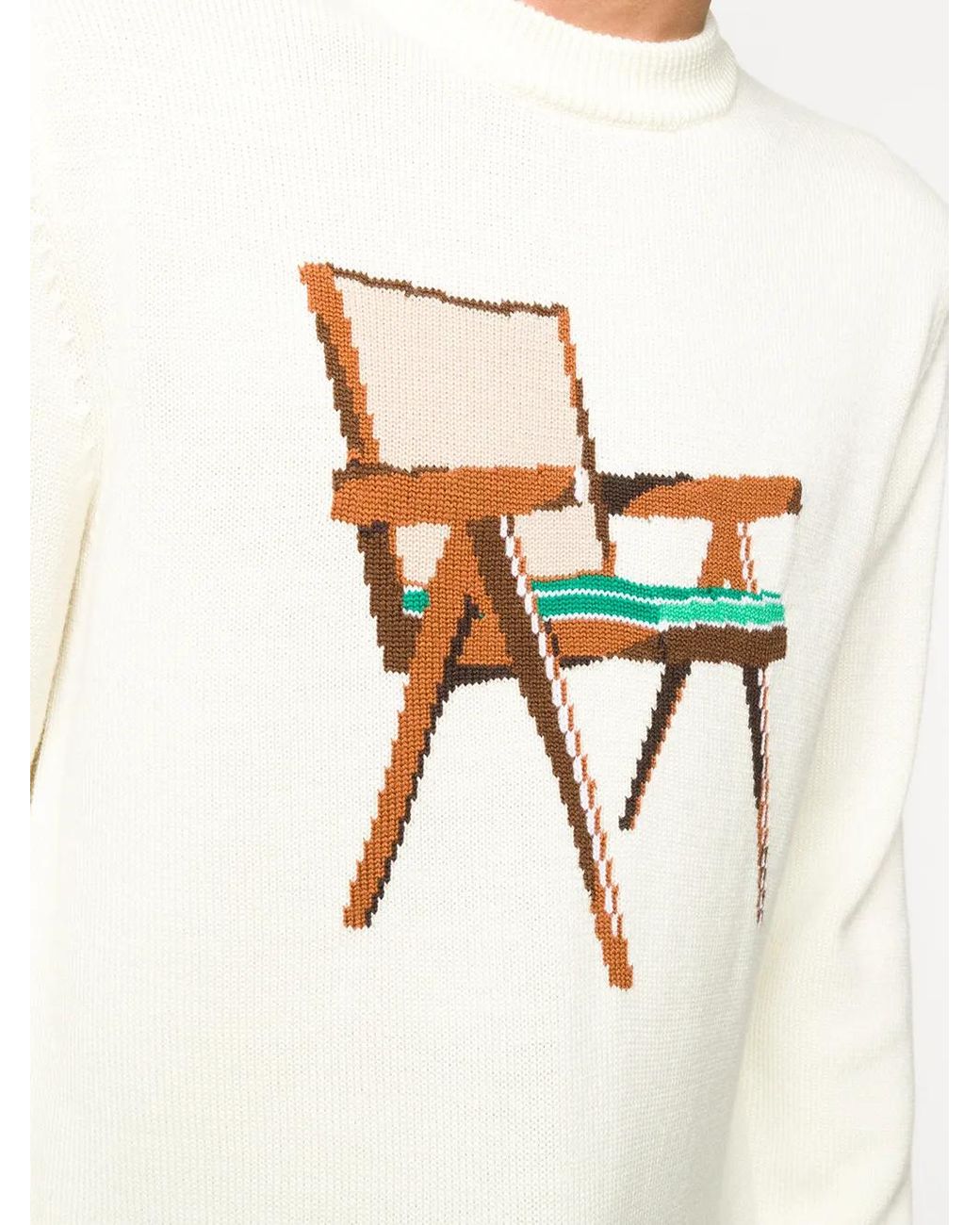 Casablanca Multicolor Intarsia Chair Knit Jumper for men
