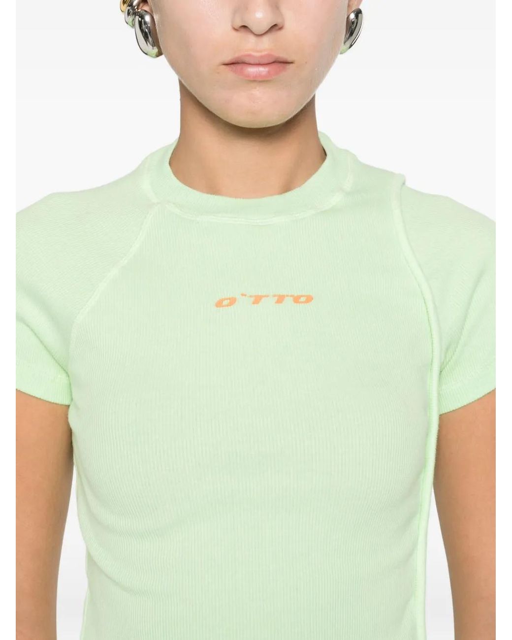 OTTOLINGER Green Logo-Print T-Shirt