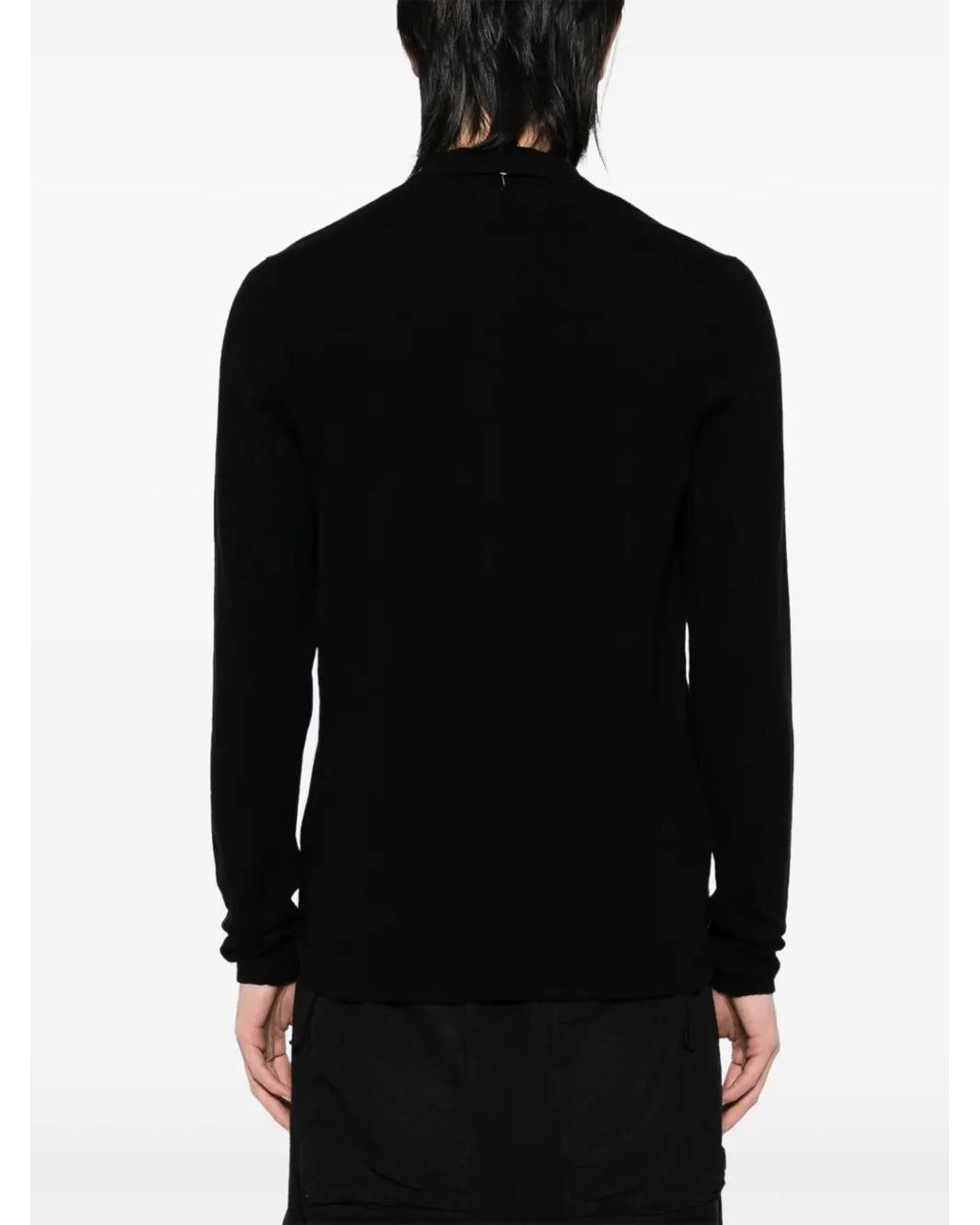 Label Under Construction Black Knitted Shirt for men