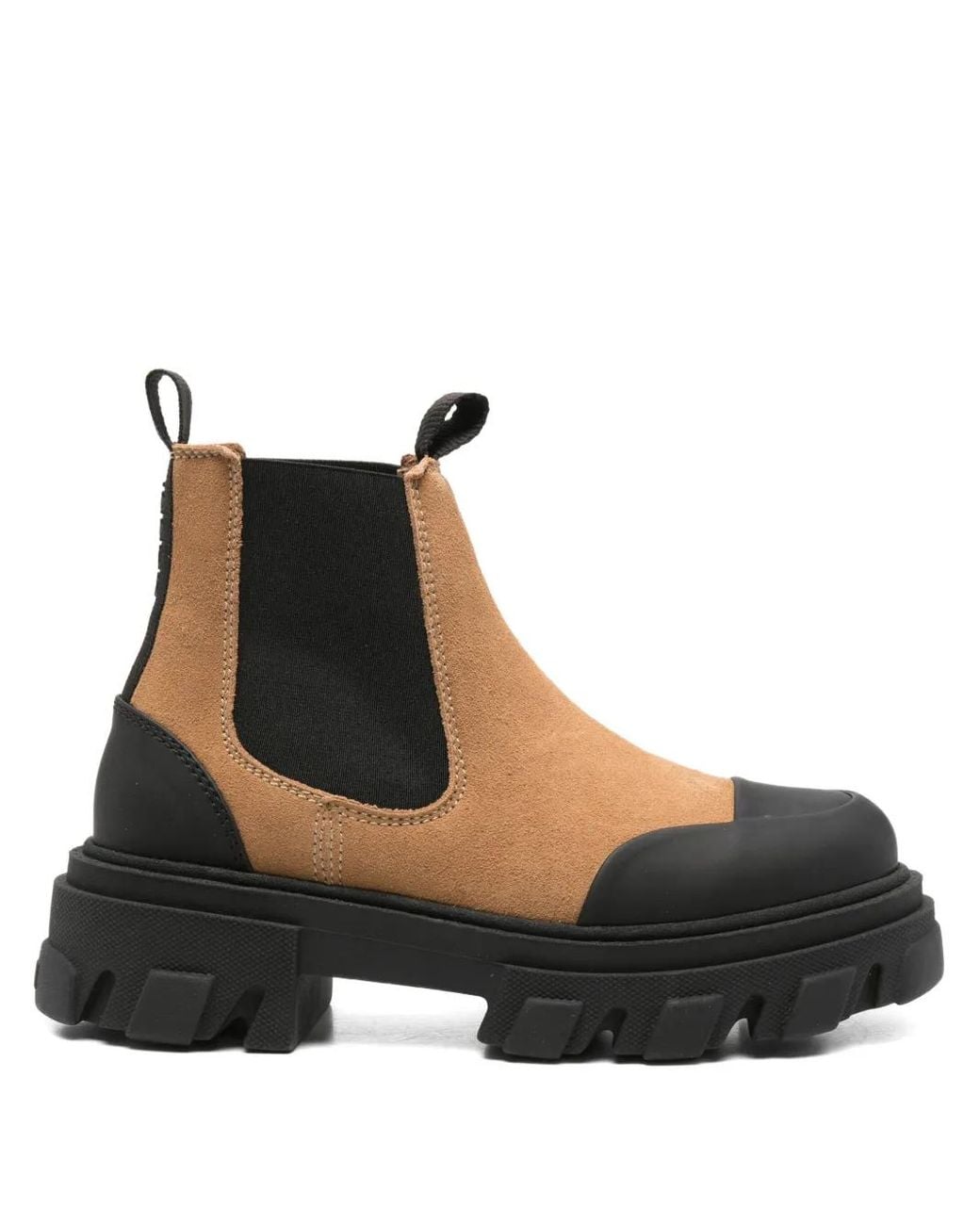 Ganni Black Lug-Sole Chelsea Boots
