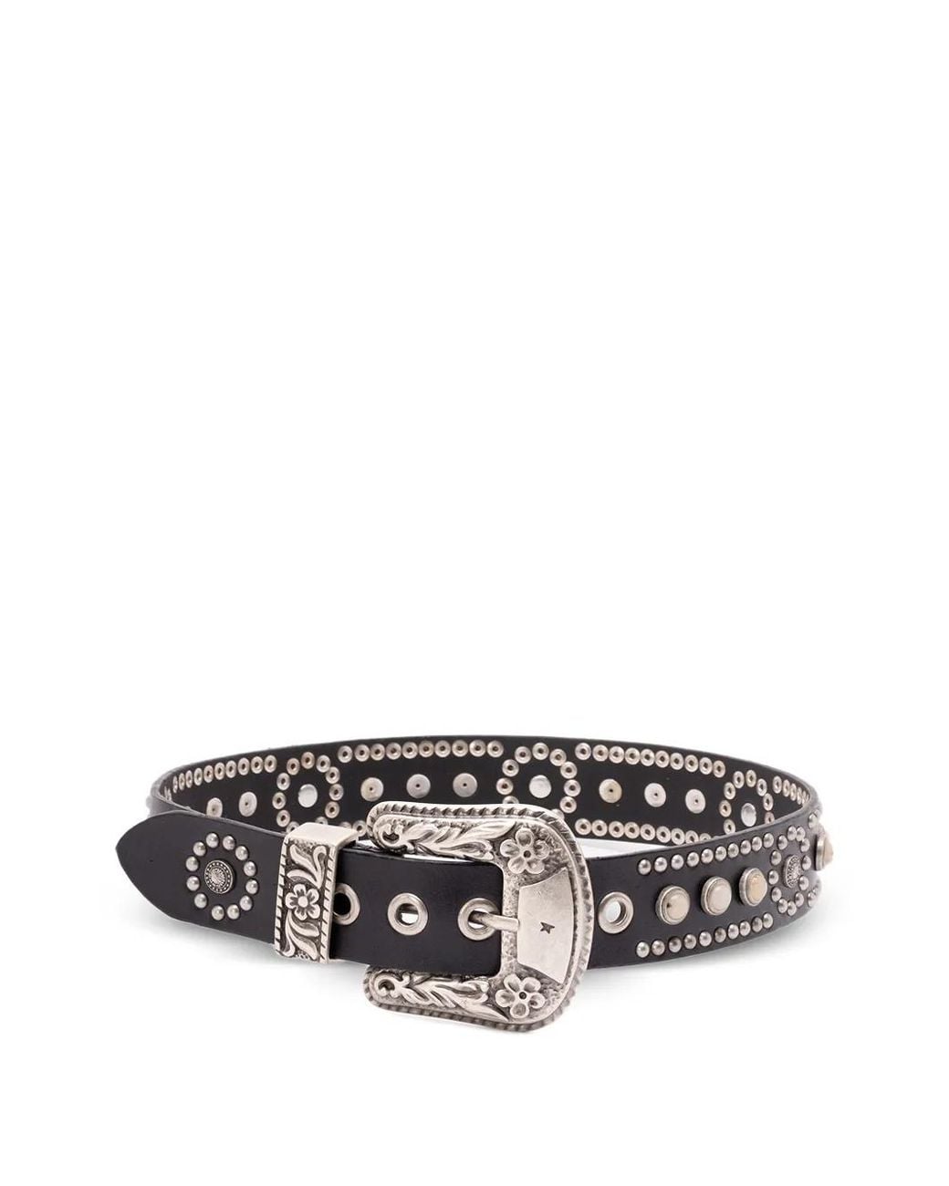 Golden Goose Deluxe Brand White Studded Belt