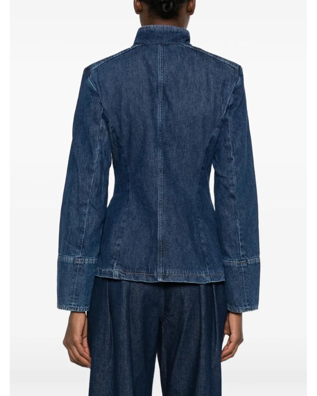 Polo Ralph Lauren Blue Veste En Jean À Boutonnière
